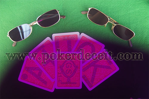 Infrared marked cards glasses