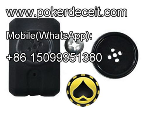 Coat button poker card scanner